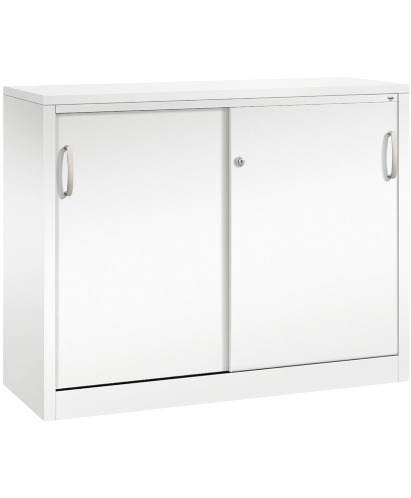 C+P sliding door cabinet Acurado, sideboard, 1200 x 400 x 1000 mm, white - 1