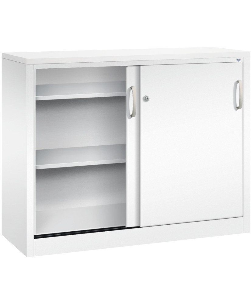 Kancelářská skříňka s posuvnými dveřmi C+P Acurado, sideboard, 1200 x 400 x 1000 mm, bílá - 2
