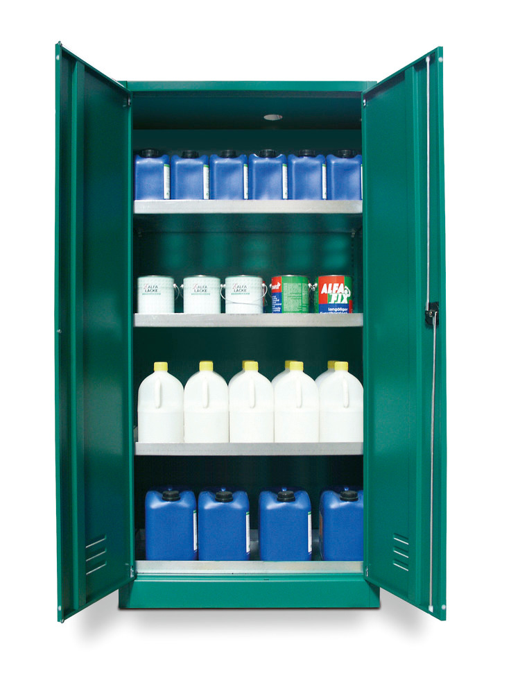Chemicaliënkast E.195.095 met 3x OLB en 1x BOB STAWA-R, turquoise - 1