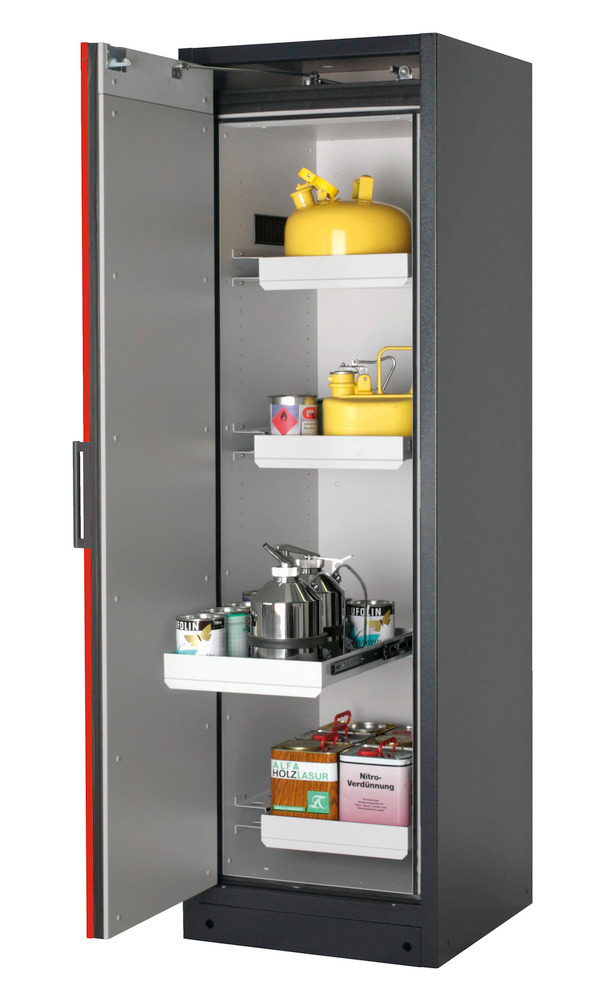 Armoire de sécurité incendie Q.195.60-L, avec 4 tiroirs, blanc - 1