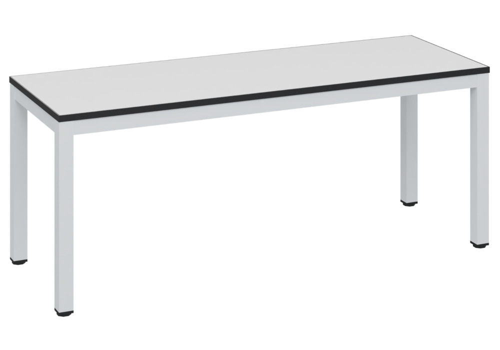Panchina Basic per spogliatoio, indipendente, superficie di seduta in grigio chiaro, L 1000 mm - 1