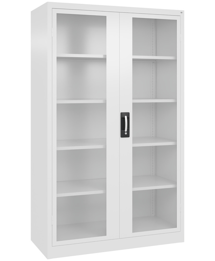 Equipment cabinet Acurado, with shelves, 1200 x 500 x 1950 mm, traffic white - 2