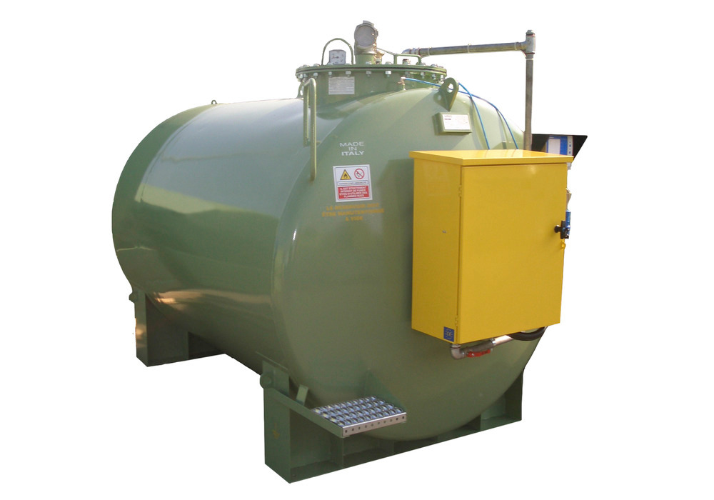 Double-walled tank according to UNI EN 12285, 5000 litres, with electric pump 70 l/min. - 2