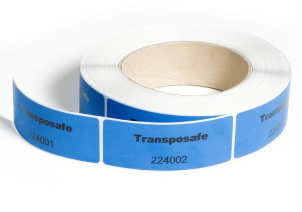 Transposafe Sicherheitslabel ohne Kleberückstände, zur Versiegelung, 30 x 78 mm, 1 Rolle à 250 Stück - 3