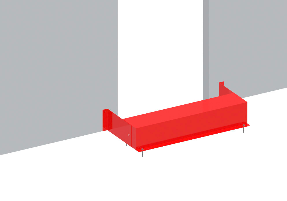 Badén con escalón para protección frente a inundaciones y derrames accidentales, 1000 x 200 mm - 1