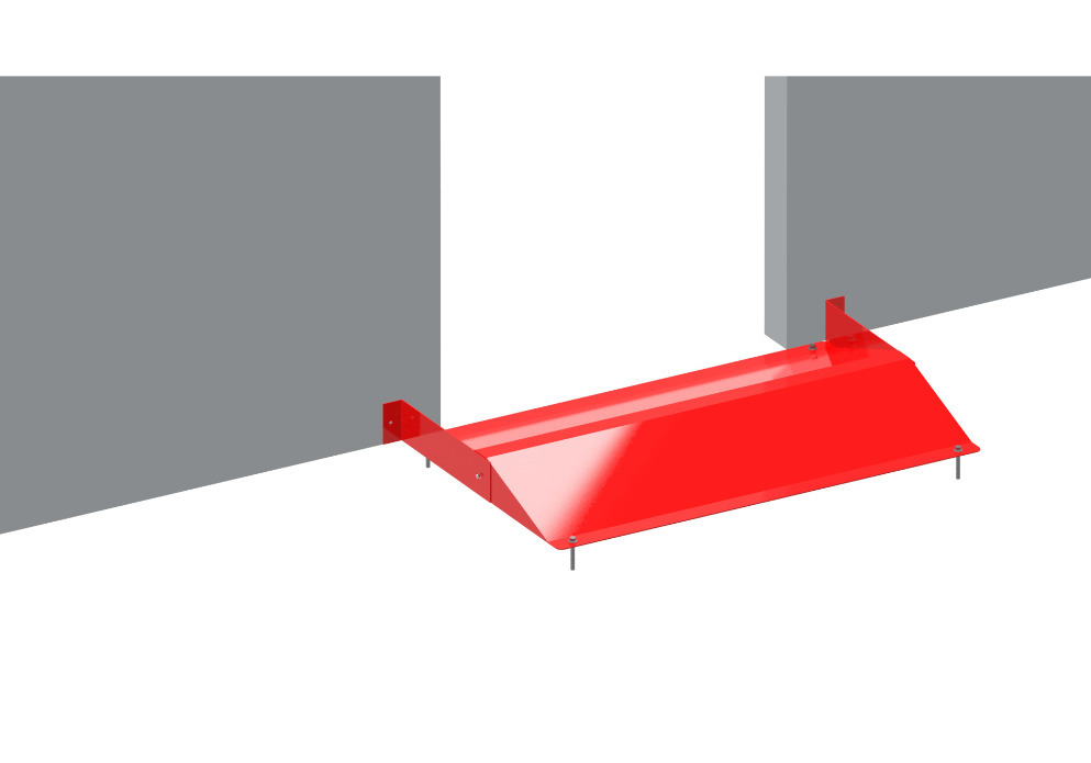 Double ramp barrier for protection against hazardous substances and floods, 1000 x 100 mm - 1