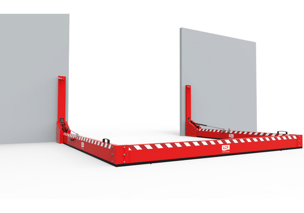 Pivoted loading ramp barrier for protection against hazardous substances and floods, 3000 x 200 mm - 1