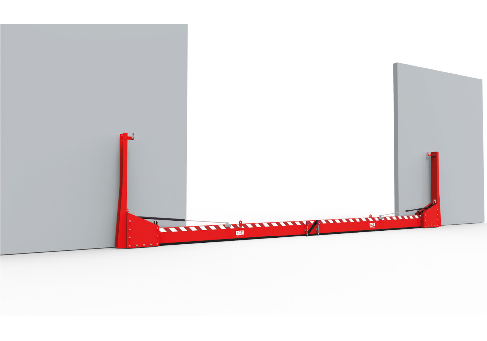 Double barrière pivotante, contre les déversements accidentels et inondations, 4300 x 200 mm - 1
