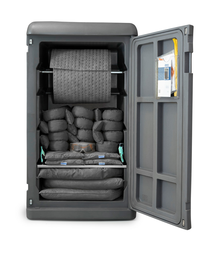 Kit antipollution mobile DENSORB, absorbants en caddy gris extra large, version Universel - 6