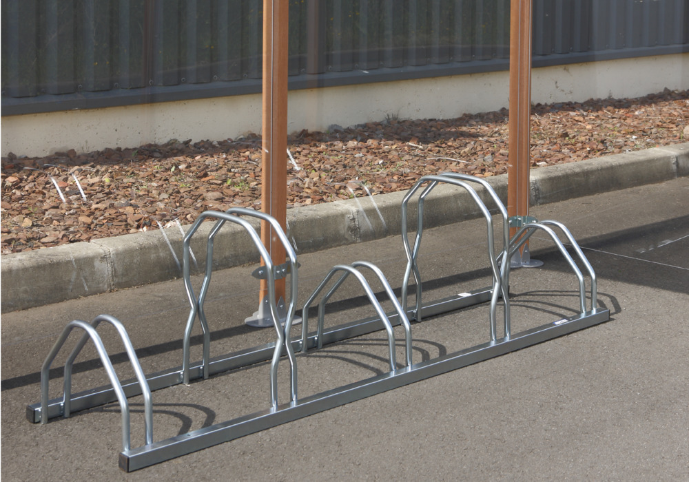 Fahrradständer für 5 Fahrräder, mit verschiedenen Einstellhöhen, Breite 1600 mm - 1