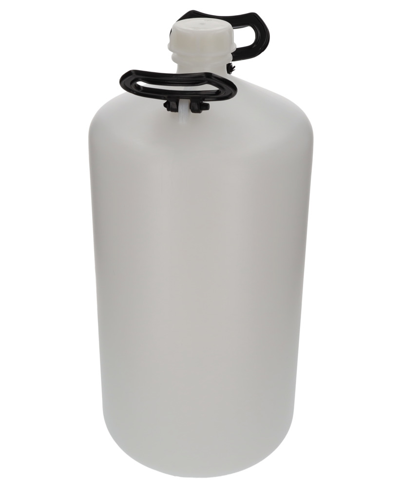 Flessen met brede hals van HDPE, met twee draaggrepen en schroefdop, 25 liter, w. schroefdraadhals - 7