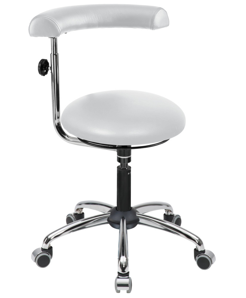 Taburete de laboratorio Mey Chair TR-Comfort, con reposabrazos/respaldo combinados, giratorio 360° - 1