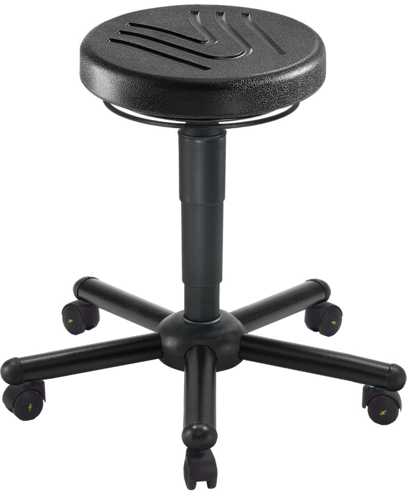 Mey Chair ESD work stool Assistant Basic, electrostatically conductive, seat height max. 570 mm - 1