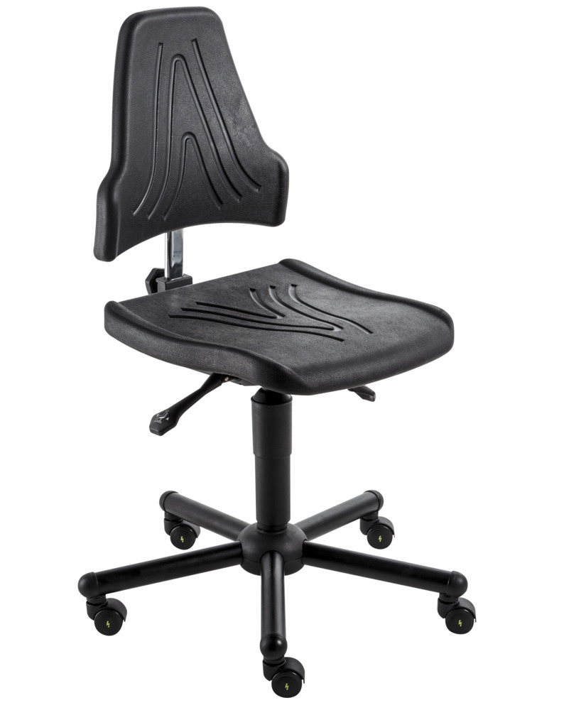 Mey Chair, ESD, drejelig arbejdsstol Workster Pro W19, elektrisk ledende, sædehøjde op til 610 mm - 1