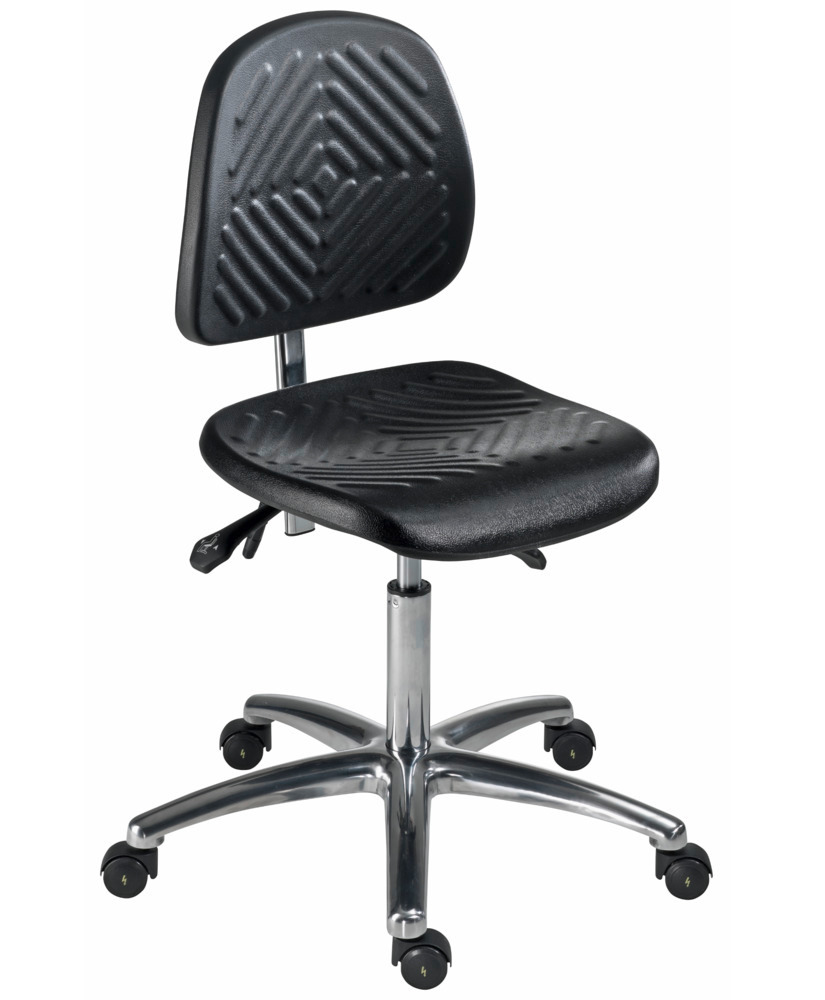 Mey Chair ESD industrial swivel chair Workster Basic, electro conductive, seat height up to 630 mm - 1