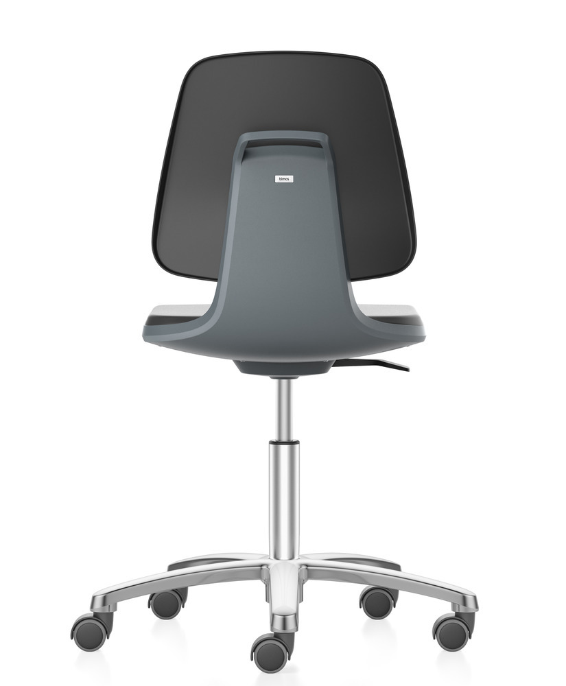 Chaise de laboratoire industrielle Smart Bimos, assise anthracite et rembourrage confortable en PU - 4