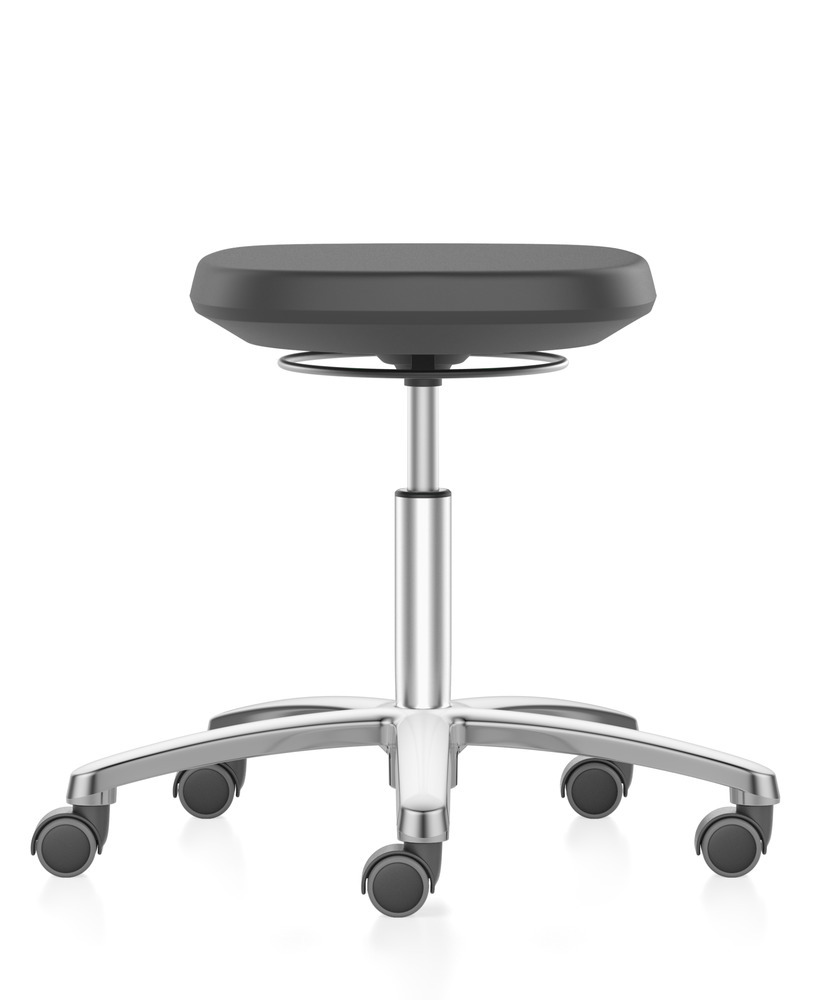 Bimos ESD stool, with PU foam seat, black - 1