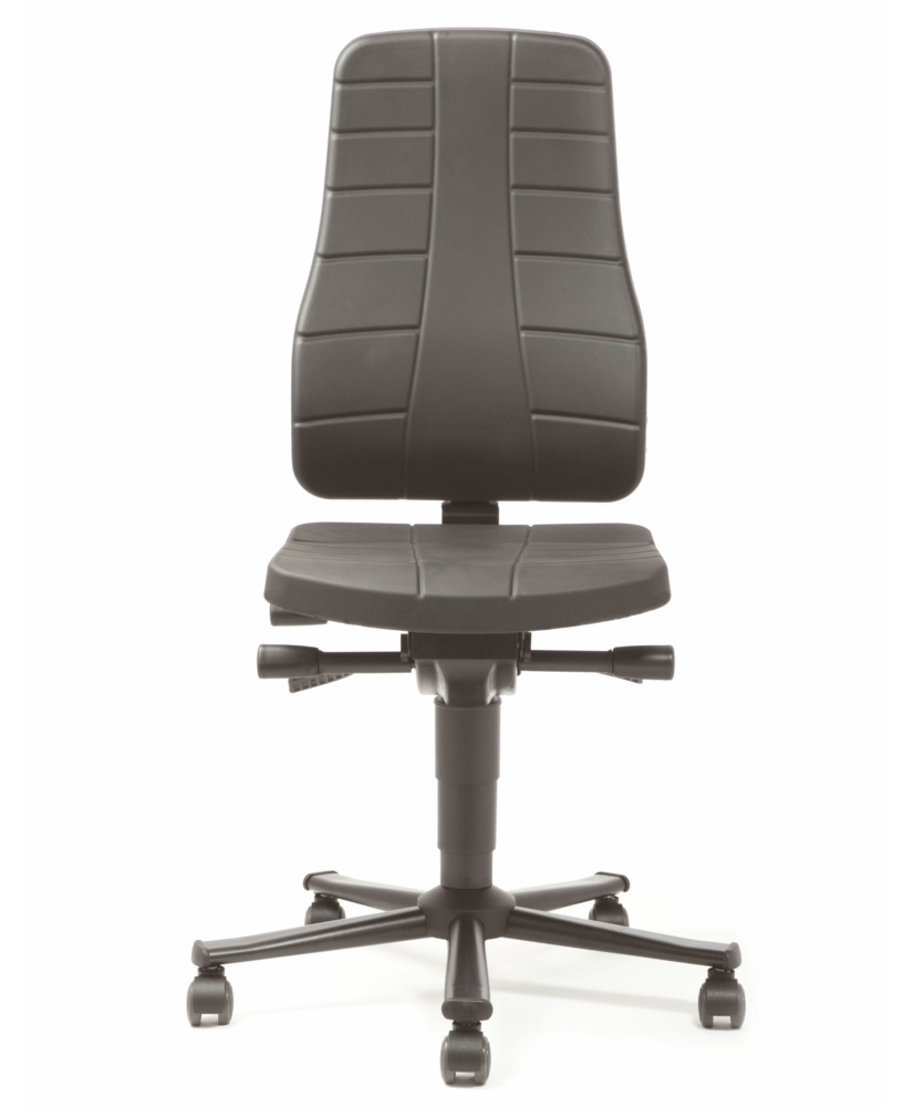 Pracovní židle Bimos All-In-One, s PU čalouněním v černé barvě, s kolečky - 2