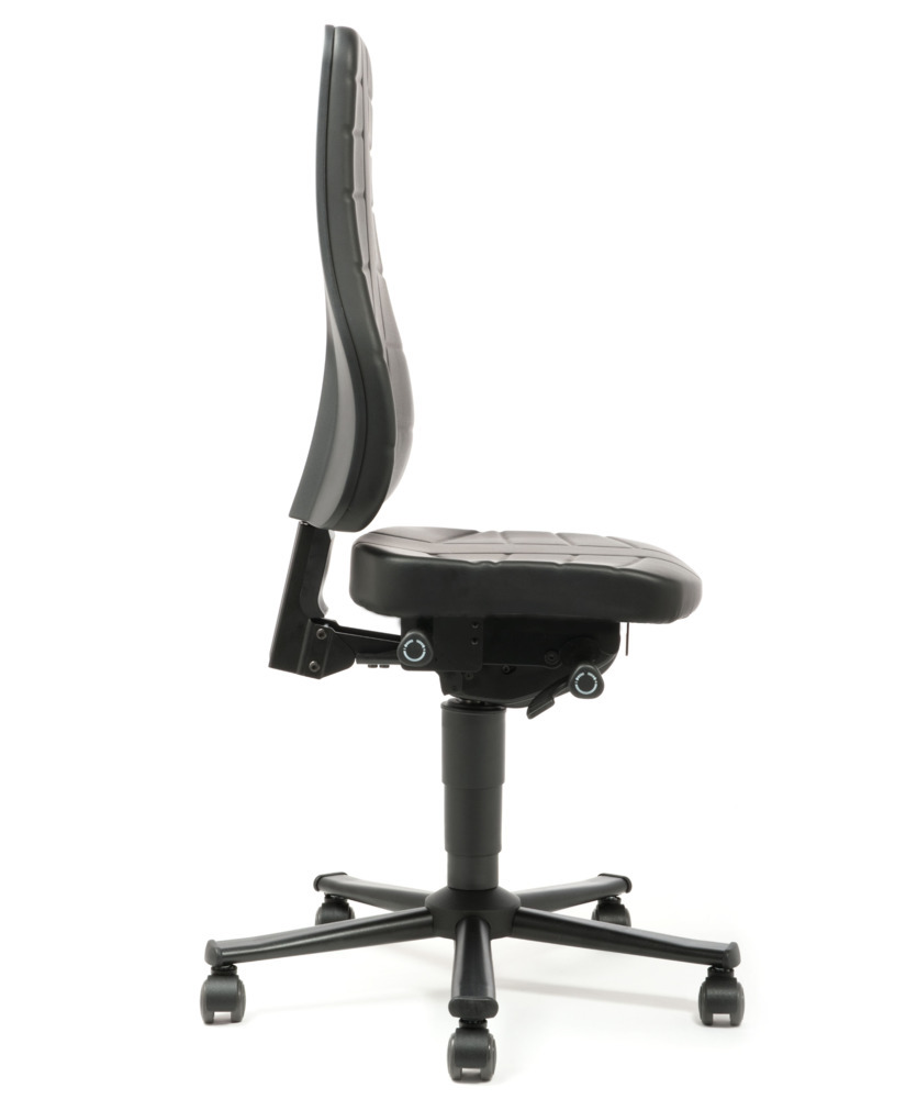 Bimos All-In-One stoel, met kunstlederen bekleding, zwart, met wielen - 3