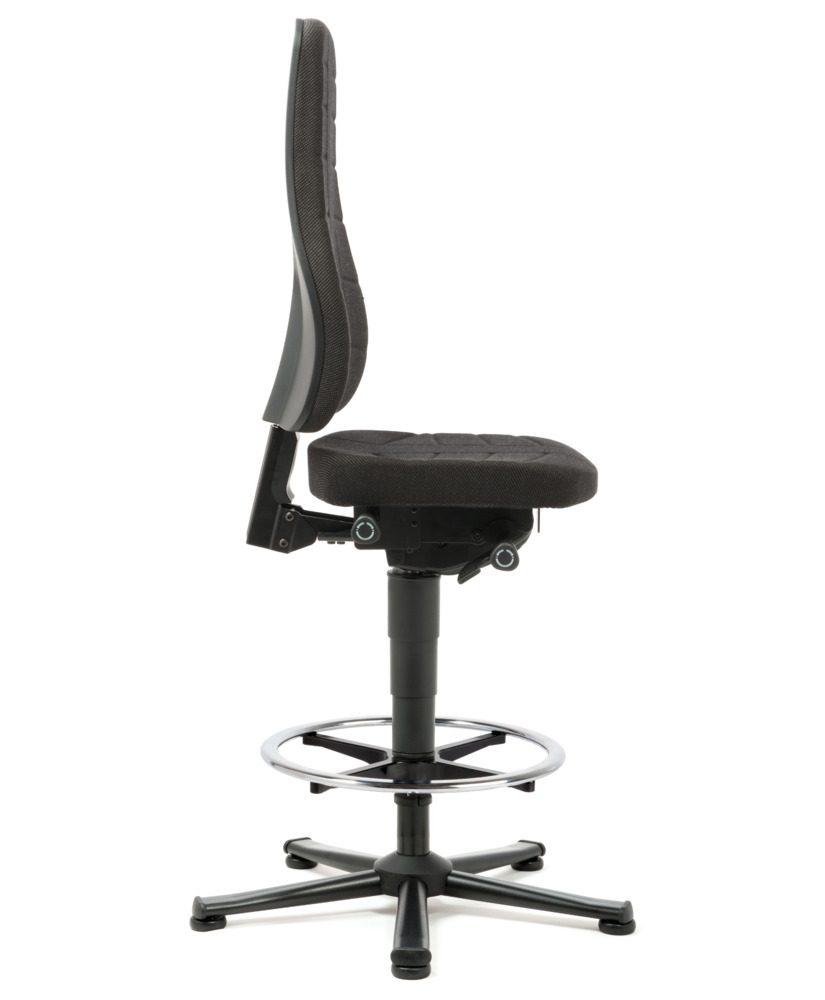 Bimos All-In-One høj stol, med stofbetræk, sort, med glidere - 3