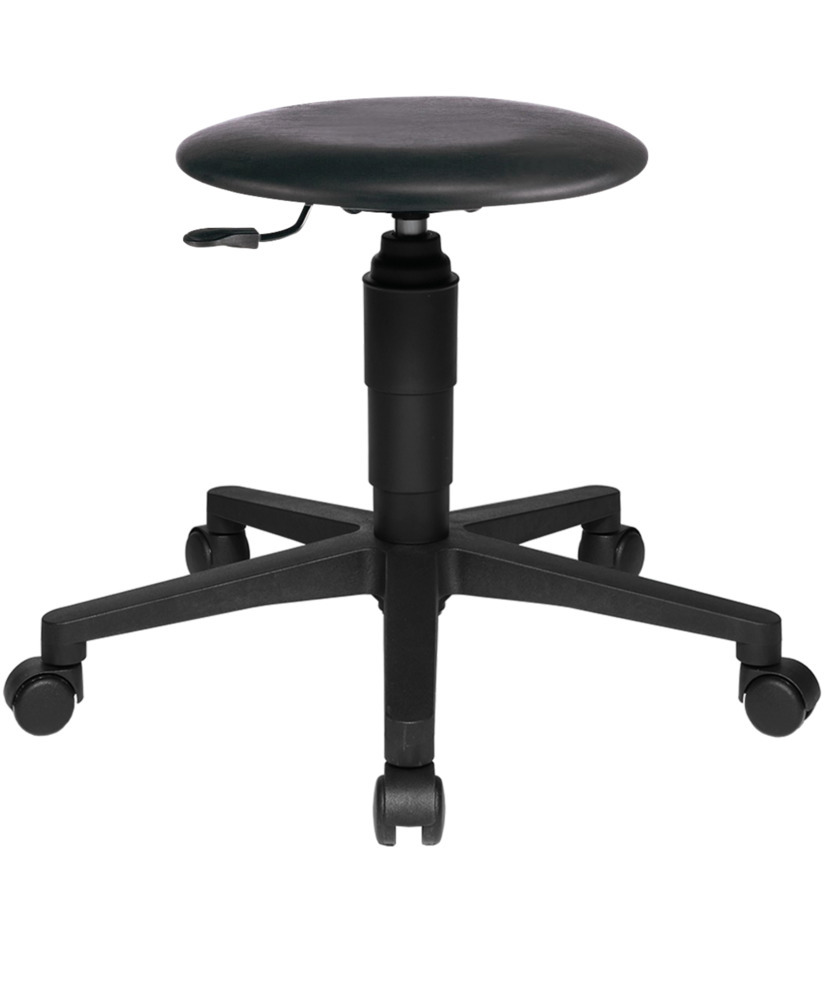 Tabouret de travail TopStar Tec60 avec piétement en plastique, assise en similicuir - 1