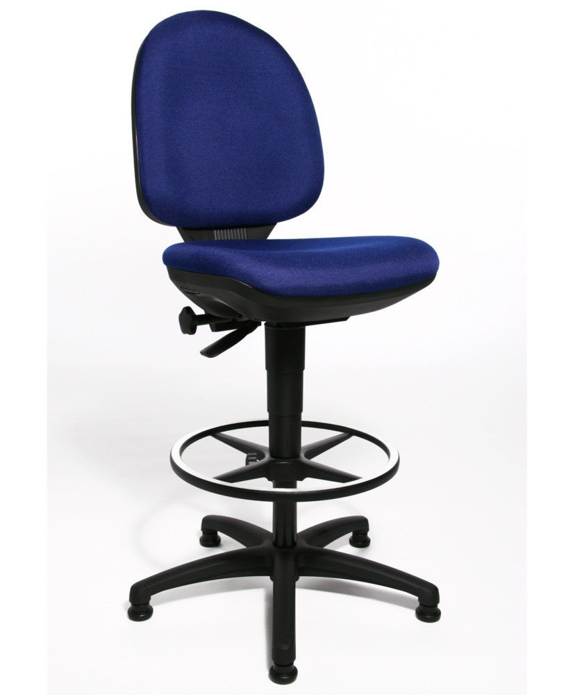 Sedia Girevole Da Ufficio Topstar Tec, Rivestimento In Plastica Nero, Schienale Regolabile, Portata 110 Kg