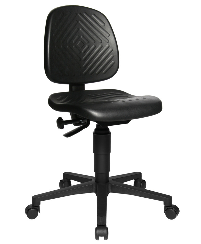 TopStar industrial swivel chair Tec 40, plastic base, PU foam seat - 1
