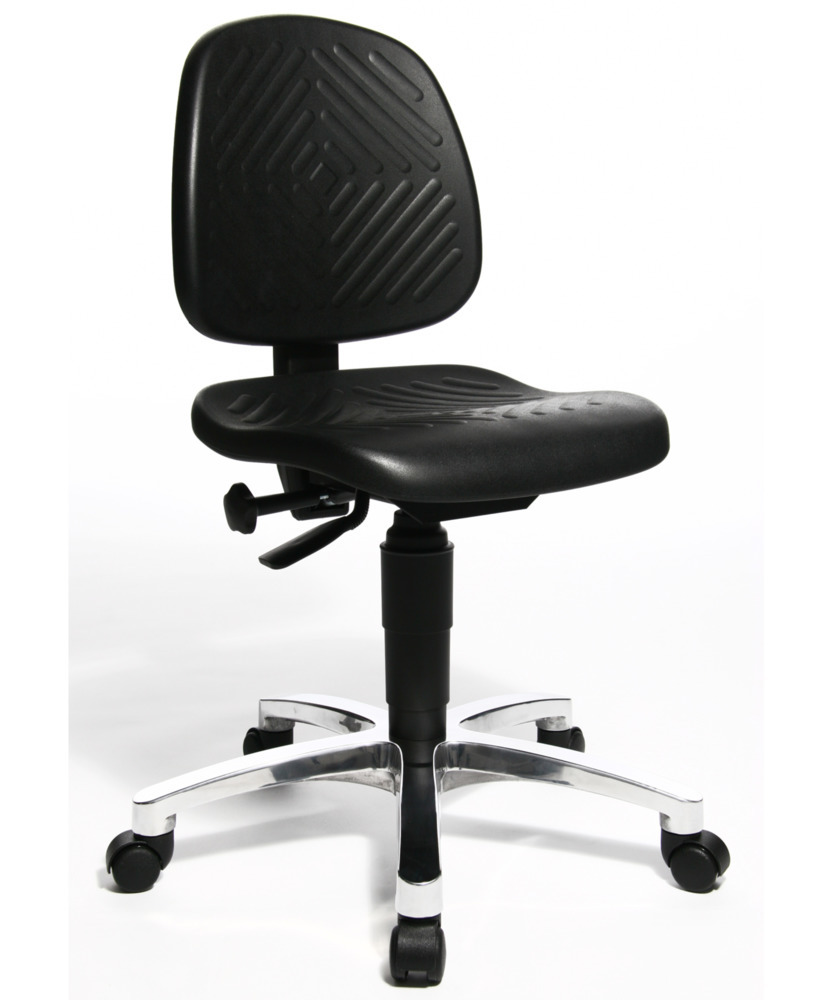 TopStar industrial swivel chair Tec 40, aluminium base, PU foam seat - 1