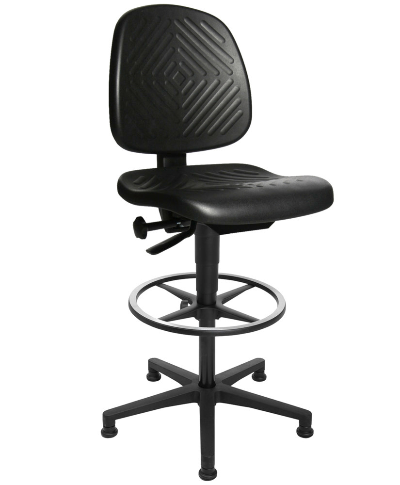 TopStar industrial swivel chair Tec 40 Counter, plastic base, PU foam seat - 1