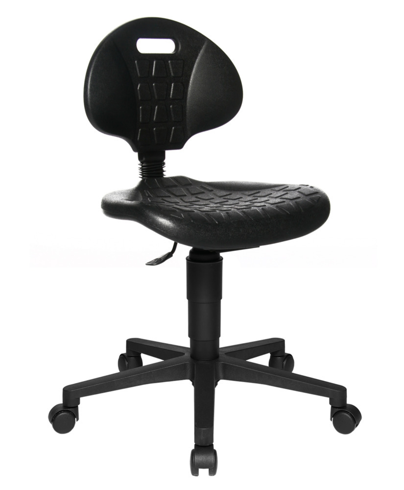 Chaise de travail pivotante TopStar Tec 20, avec pied étoile en plastique, assise en mousse PU - 1