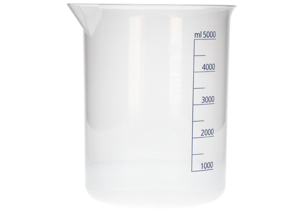 Copo Griffin em PP, copo de laboratório com escala de volume impressa, 5000 ml, 3 un. - 3