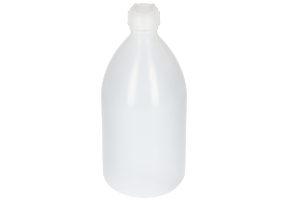 Botellas de cuello estrecho Bio en Green PE, con tapón roscado, 1000 ml, 12 uds. - 1