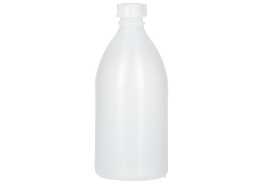 Biologische flessen met smalle hals van Green-PE, met schroefstop, 500 ml, 24 st. - 3