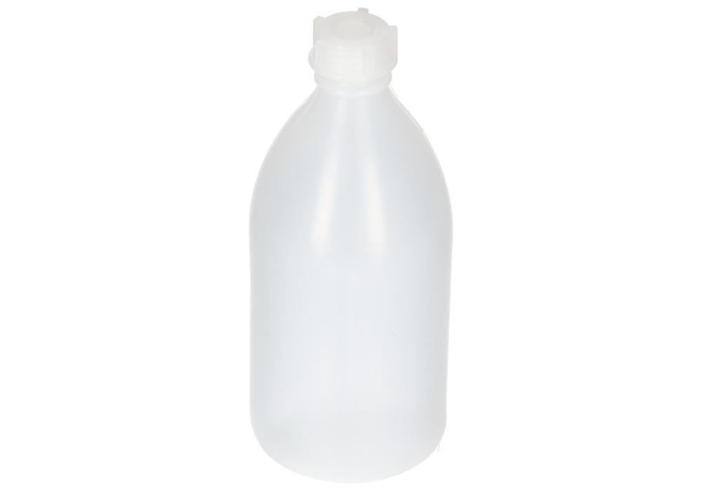 Bio fľaša s úzkym hrdlom, z ekologického PE, s uzáverom na závit, 500 ml, 24 ks - 1