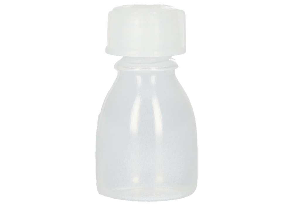 Bio narrow necked bottles in Green PE, with screw cap, 10 ml, 24 pieces - 1
