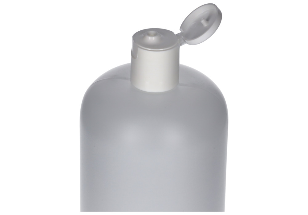 Rundflaschen aus HDPE, mit Klappverschluss 1000 ml, 10 Stück - 7