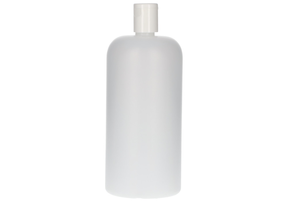 Round bottles in HDPE, with flap closure 1000 ml, 10 pieces - 5