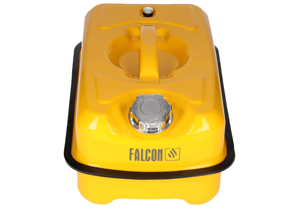 FALCON Teräksinen turva-astia, suojakansi, keltainen, 10 litraa - 4