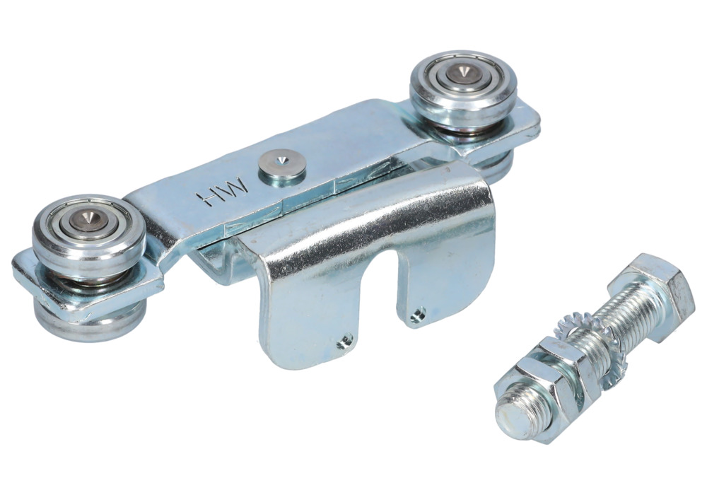 Roller guide for sliding door for 40 mm beam rail, galvanised - 1