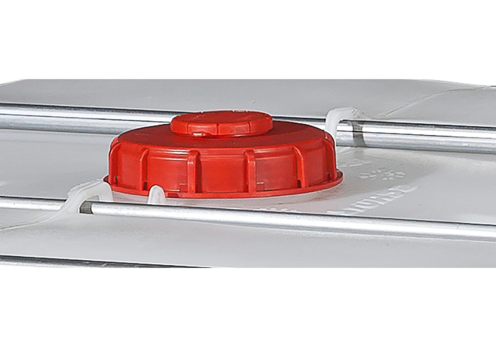 Screw cover NW 150, plus 2" threaded opening, red, for IBC and PolyMove - 1