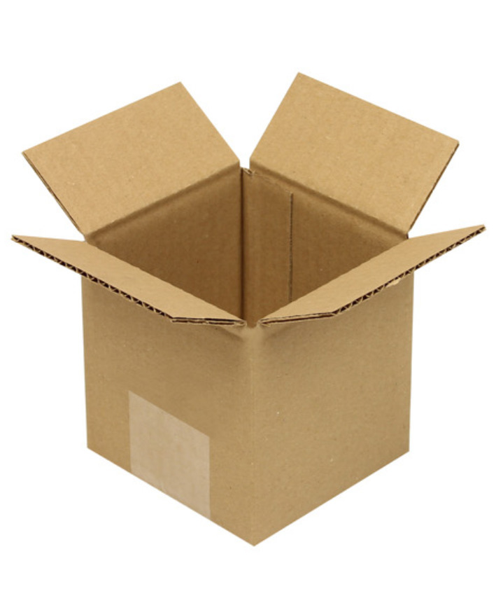 Boîte en carton pliant ondulé à 1 cannelure, dimensions intérieures 100x100x100 mm, qualité 1. 10B - 1
