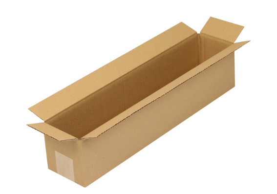 Skládací krabice z vlnité lepenky, 1vrstvá, vnitřní rozměry 500 x 100 x 100 mm, kvalita 1.20B - 1