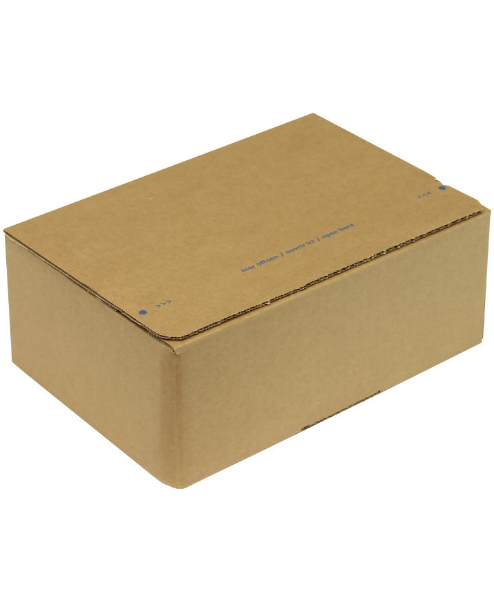 Rychlouzavírací krabice, 1vrstvá, samolepicí klopa, 230 x 160 x 80 mm, formát A5, kvalita 1.20B - 3