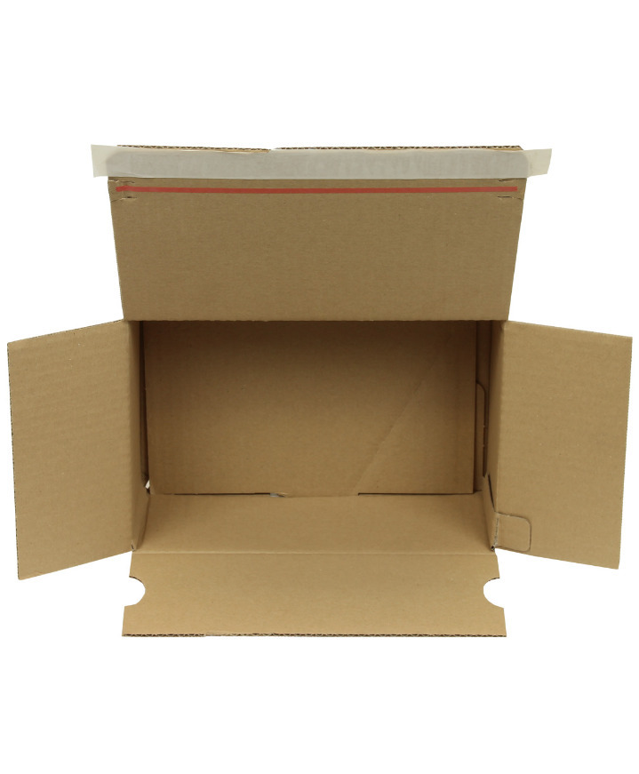 Rychlouzavírací krabice, 1vrstvá, samolepicí klopa, 230 x 160 x 80 mm, formát A5, kvalita 1.20B - 2