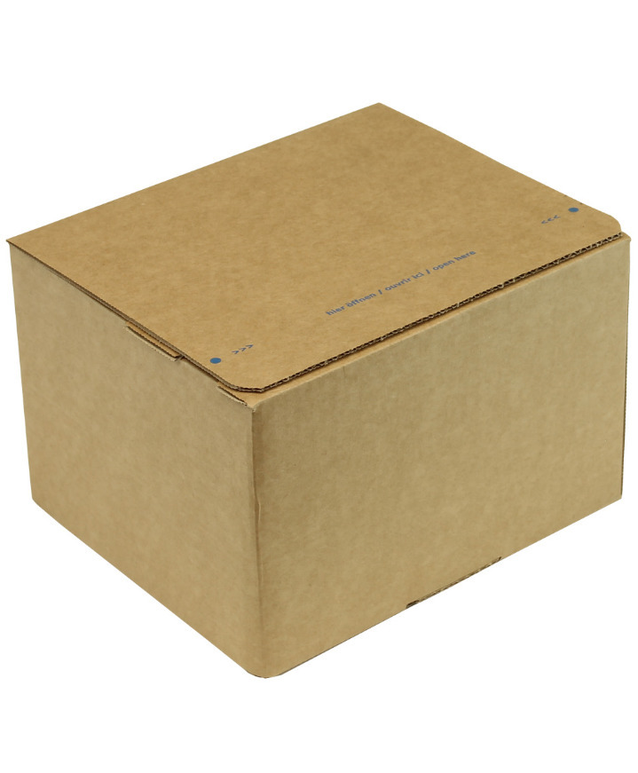 Rychlouzavírací krabice, 1vrstvá, samolepicí klopa, 210 x 180 x 130 mm, kvalita 1.30B - 3