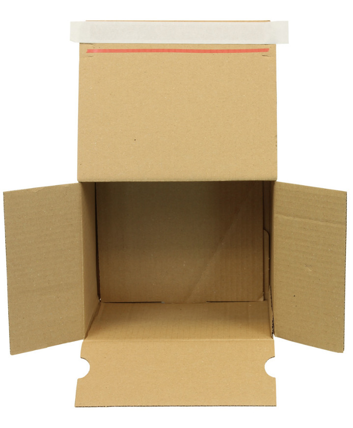 Krabica z kartónu (1-vrstvový), automatické dno, samolepiace klopy, 210x180x130 mm, kvalita 1.30B - 2