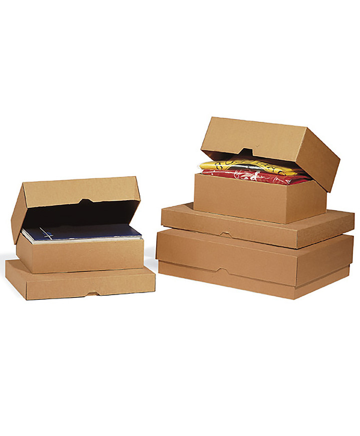 Krabica z kartónu s nasadzovacím vekom, 302 x 213 x 80 mm, formát A4, kvalita 1.20E - 1