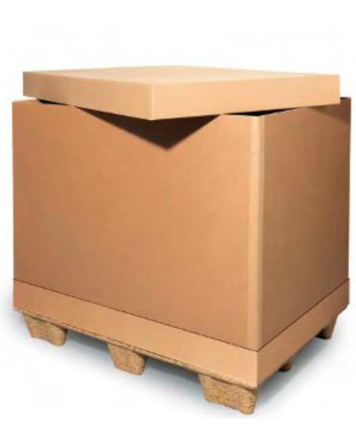 Base/coperchio per scatola in cartone per pallet, 1220 x 820 x 100 mm, qualità 1.40 C - 1