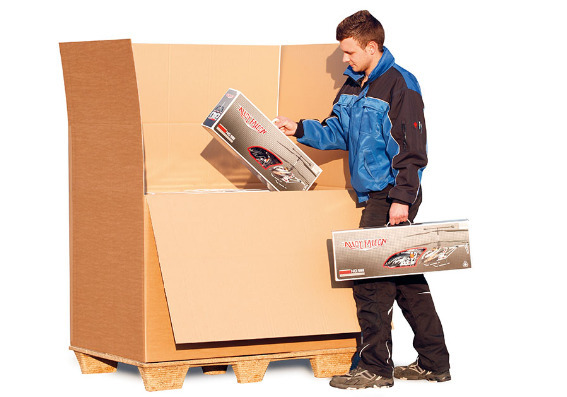 Corrugated cardboard folding box, triple wall, int. dimensions 1170 x 770 x 980 mm, quality 2.91ACA - 1