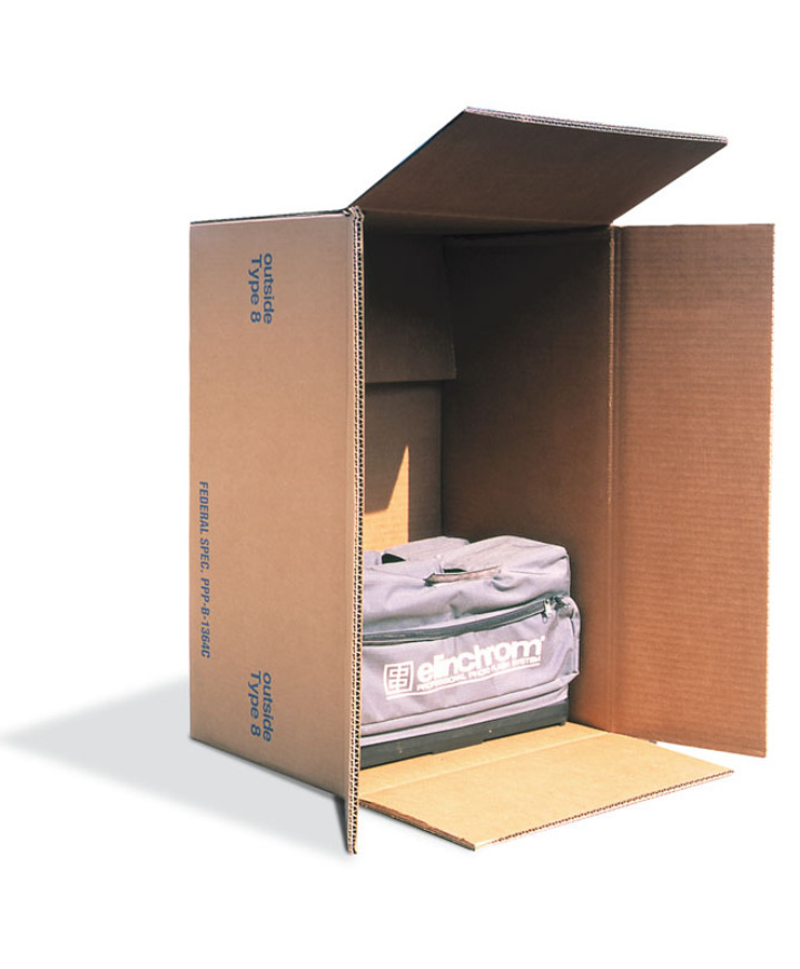 Corrugated cardboard folding box, double wall, int. dimensions 838 x 531 x 411mm, quality 2.92CA - 2
